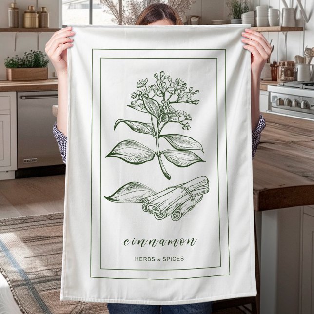 Cinnamon Herb Farmhouse Kitchen Towel (Creator Uploaded)