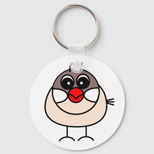 cinnamon Java sparrow Keychain (Front)