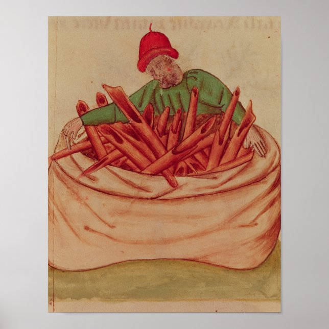 Cinnamon Merchant, from 'Tractatus de Herbis' Poster (Front)