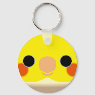 Cinnamon Pied Cockatiel Keychain