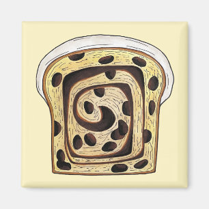 Cinnamon Raisin Bread Loaf Baking Breadmaking Magnet