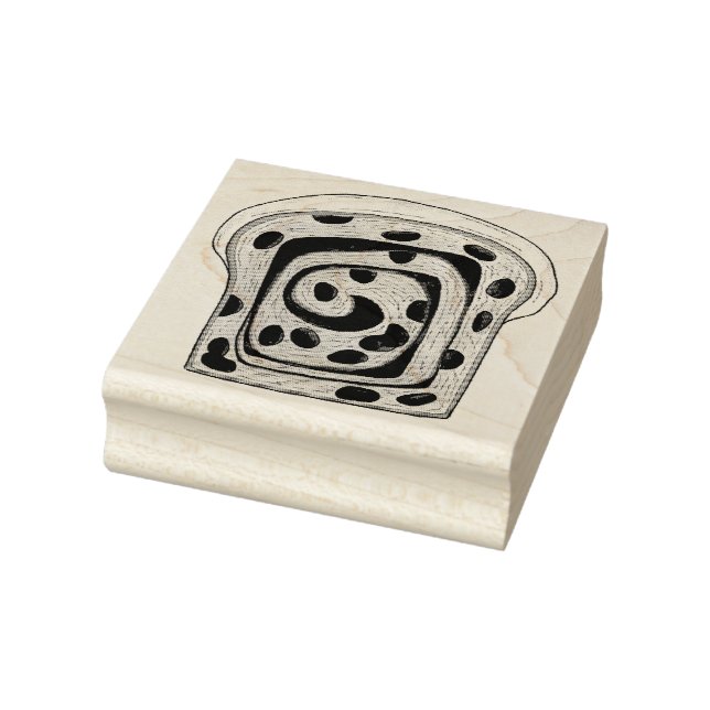 Cinnamon Raisin Bread Loaf Baking Breadmaking Rubber Stamp (Stamp)