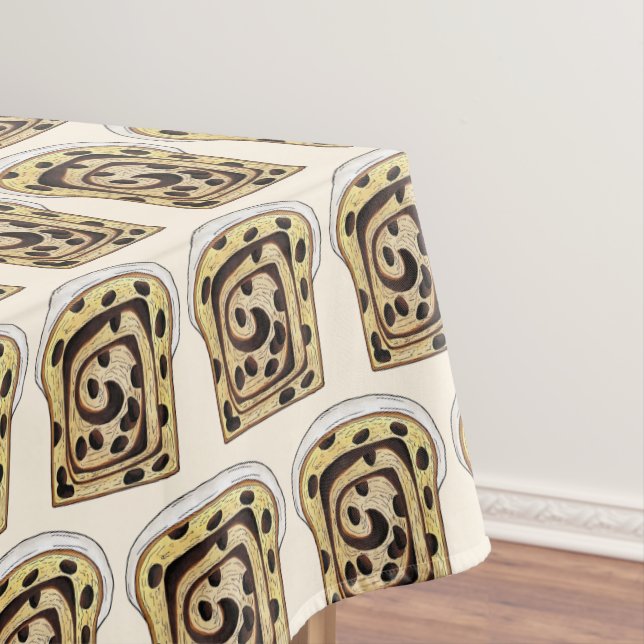 Cinnamon Raisin Bread Loaf Brunch Breakfast Toast Tablecloth (In Situ)