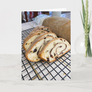 Cinnamon Raisin Bread Thank You Card