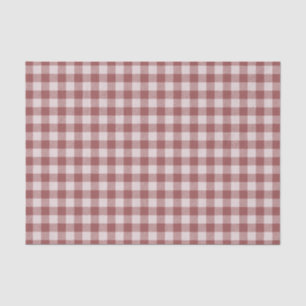 Cinnamon Red Gingham Plaid Tissue Paper