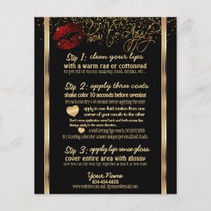 Cinnamon Red Glitter Lip 💋 Instructions - Black Flyer