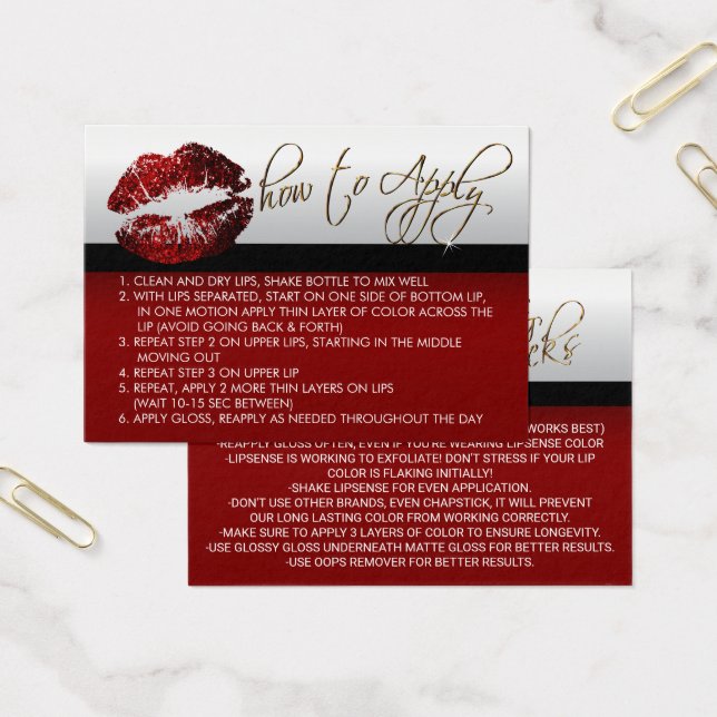 Cinnamon Red Glitter Lips - How to Apply (Office)