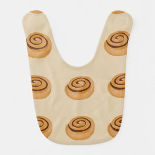 Cinnamon Roll Baby Bib