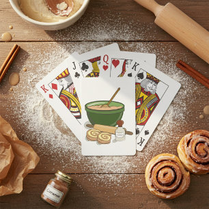 Cinnamon Roll Baking Ingredients Cozy Kitchen Poker Cards