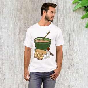 Cinnamon Roll Baking Ingredients Cozy Kitchen T-Shirt
