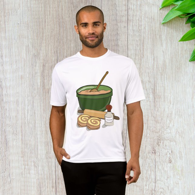 Cinnamon Roll Baking Ingredients Cozy Kitchen  T-Shirt (Creator Uploaded)