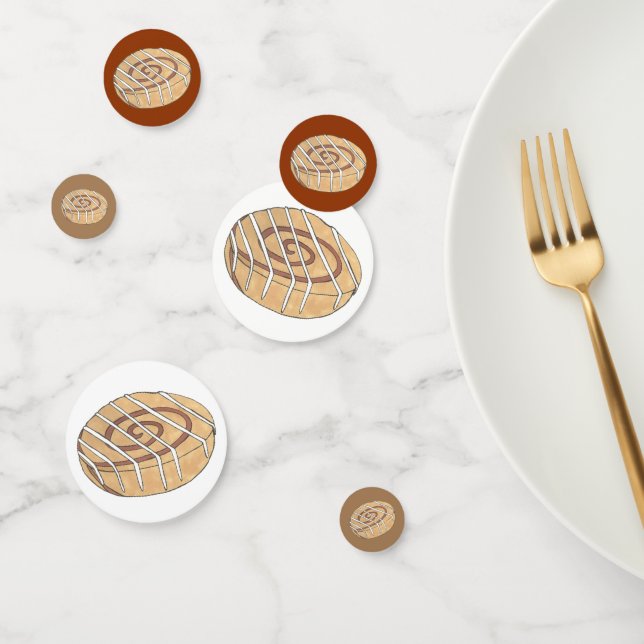 Cinnamon Roll Bun Pastry Baked Goods Bake Sale Confetti (Group)