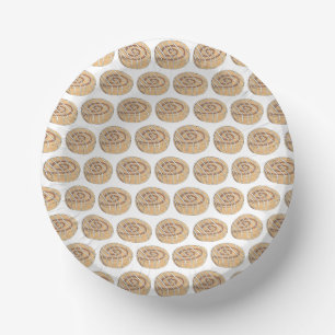 Cinnamon Roll Bun Pastry Baked Goods Bake Sale Paper Bowls