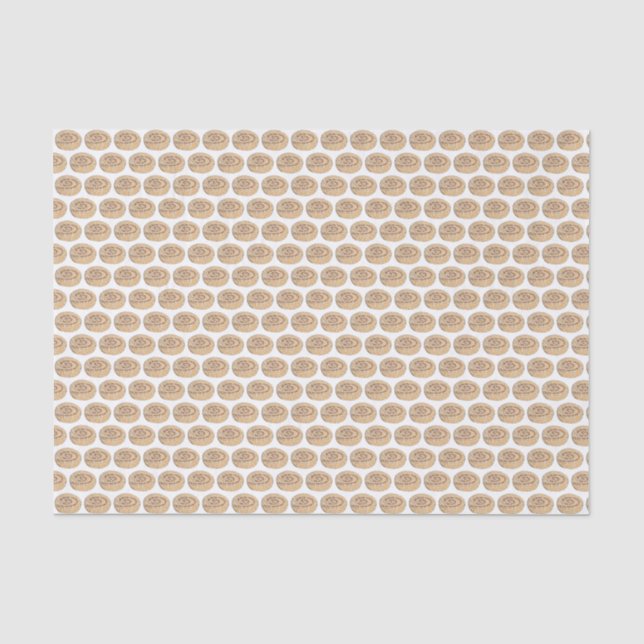 Cinnamon Roll Bun Pastry Baked Goods Bake Sale Tissue Paper (Front)