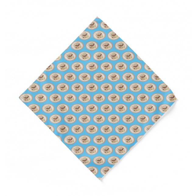 Cinnamon roll cartoon illustration   bandana (Front)