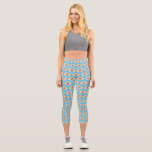 Cinnamon roll cartoon illustration capri leggings<br><div class="desc">Cinnamon roll cartoon illustration</div>
