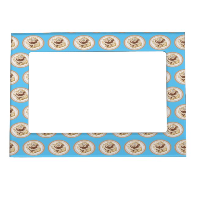 Cinnamon roll cartoon illustration  magnetic frame (Front)