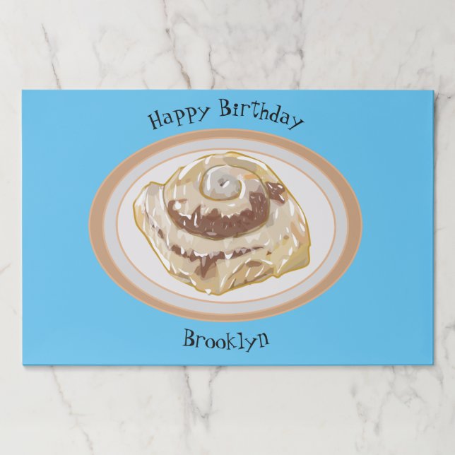 Cinnamon roll cartoon illustration paper pad (Front)