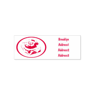 Cinnamon roll cartoon illustration self-inking stamp