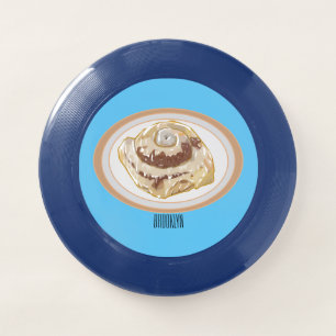 Cinnamon roll cartoon illustration Wham-O frisbee