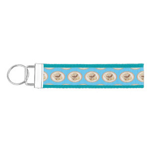 Cinnamon roll cartoon illustration   wrist keychain