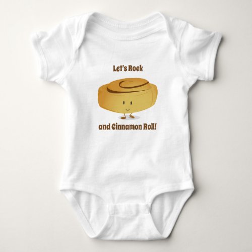 Cinnamon Roll Character  Baby Bodysuit