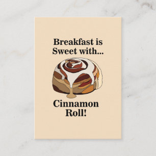 Cinnamon Roll Food Bakery Baker Business Card