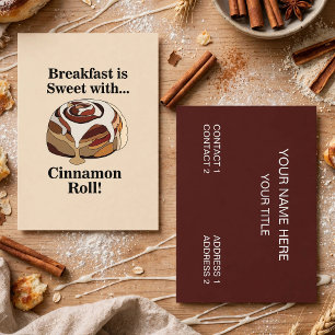 Cinnamon Roll Food Bakery Baker Business Card