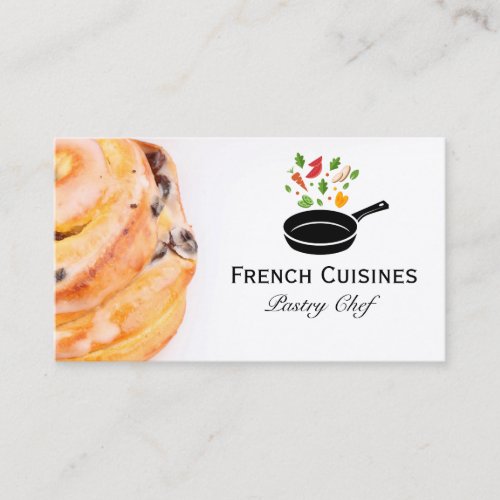 Cinnamon Roll | Frying Pan Food | Catering Business Card