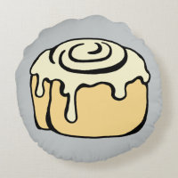 Cinnamon Roll Honey Bun Grey Cartoon Design Cute Heart Sticker, Zazzle