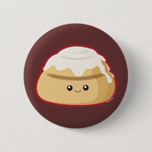 Cinnamon Roll Pinback Button