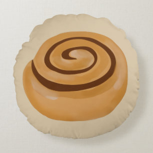 Cinnamon Roll Round Pillow