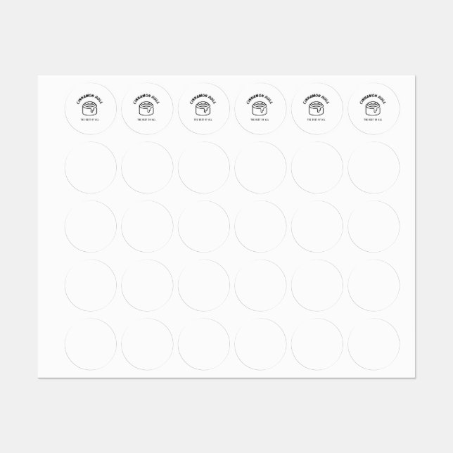 Cinnamon roll the best of all labels (Sheet)