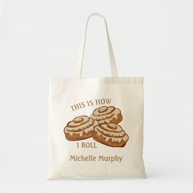 Cinnamon roll Tote bag, Cinnamon buns Bag (Front)