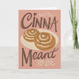 Cinnamon Roll Valentine's Day Card
