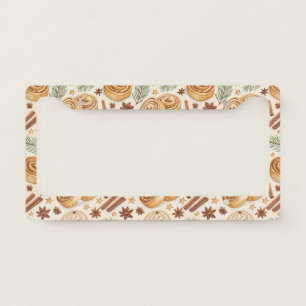 Cinnamon Rolls and Spices - Holiday Baking License Plate Frame