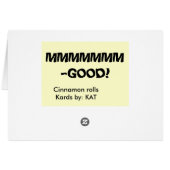 cinnamon rolls card (Back Horizontal)