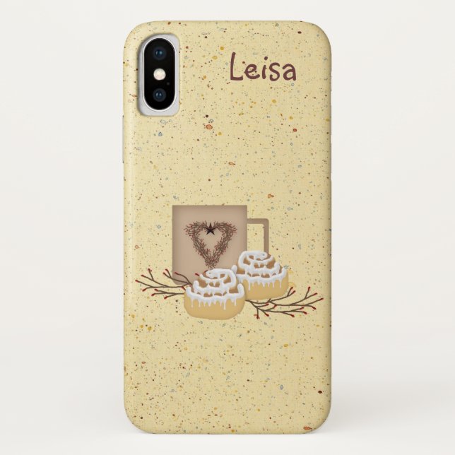 Cinnamon Rolls iPhone X Case (Back)
