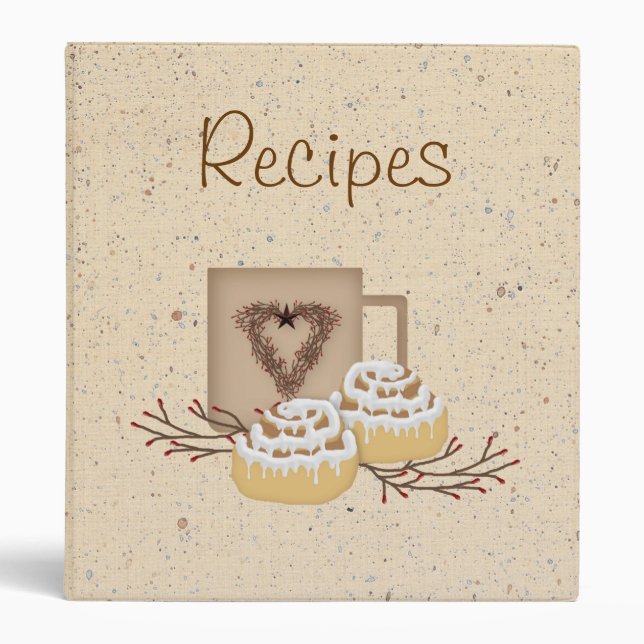 Cinnamon Rolls Recipe Binder (Front)