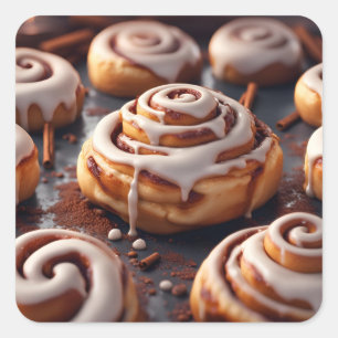 Cinnamon Rolls Square Sticker