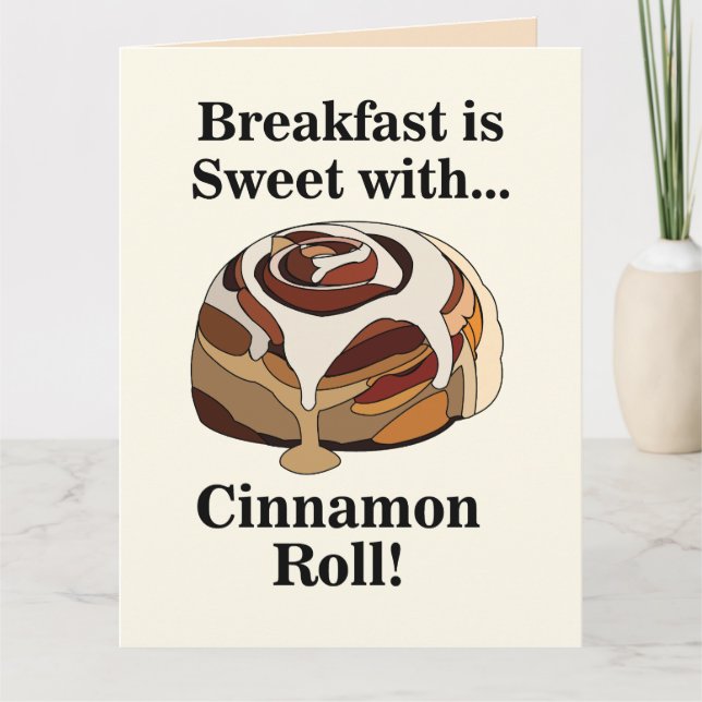 Cinnamon Rolls Sweet Bun Breakfast Card (Front)