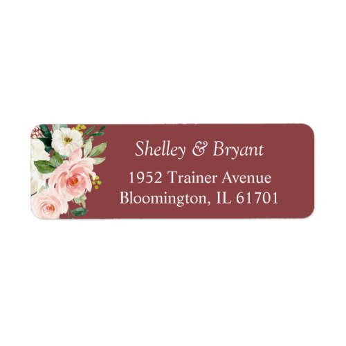 Cinnamon Rose Blush Pink Watercolor Floral Label - Cinnamon Rose Blush Pink Watercolor Floral Return Address Label. 
(1) For further customization, please click the "customize further" link and use our design tool to modify this template. 
(2) If you need help or matching items, please contact me.