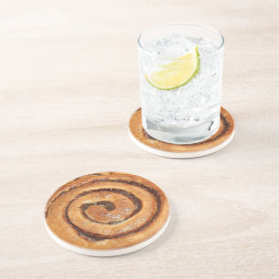 Cinnamon Snail Pastry Quirky Coaster