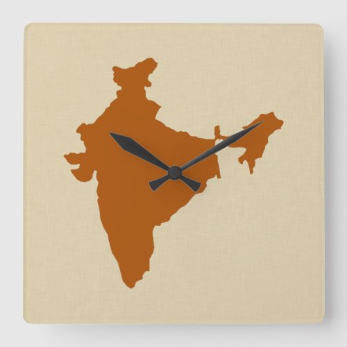 Cinnamon Spice Moods India Square Wall Clock