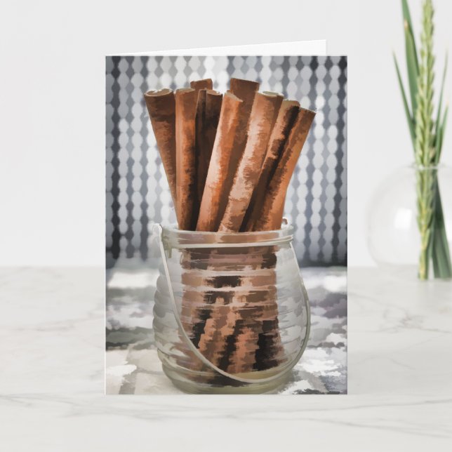 Cinnamon Sticks in a Jar Holiday Card (Front)