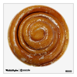 Cinnamon Swirl Glazed Donut Wall Sticker