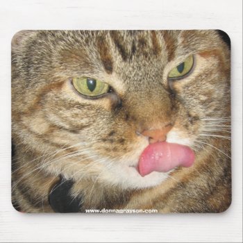 Cinnamon The Cat Mousepad by DonnaGrayson at Zazzle