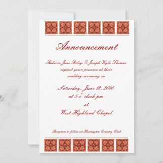 Cinnamon Wedding Invitation