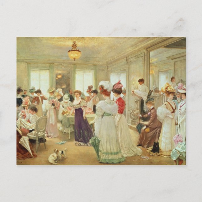 Cinq Heures chez le Couturier Paquin, 1906 Postcard (Front)