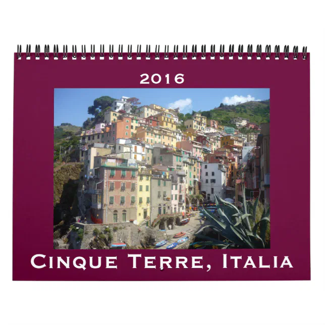 cinque terre 2016 calendar Zazzle